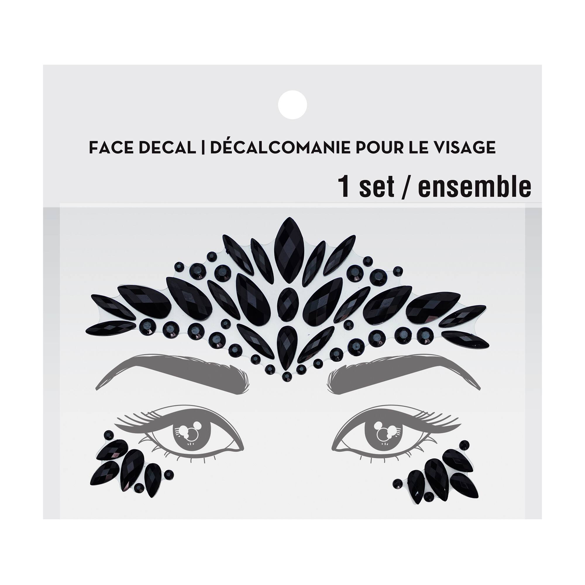Peel & Stick Jewel Face Decal Set